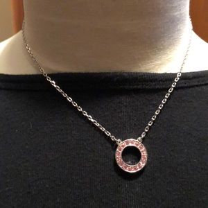 Pink round necklace